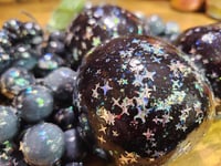 Image 2 of Calypso Holographic Stars Glaze Stars and Rainbow Holographic Mylar Flakes in a Glossy Top Coat