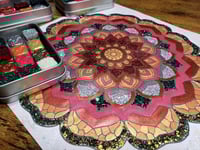 Image 4 of Magical Crafting Yule Wicca Winter Solstice Metal Palette 12 1/4 Pans Handmade Boutique Watercolo...