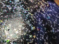 Image 3 of Calypso Holographic Stars Glaze Stars and Rainbow Holographic Mylar Flakes in a Glossy Top Coat