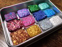 Image 5 of Magical Crafting Beltane Wicca Summer Solstice Metal Palette 12 1/4 Pans Watercolor Handmade Bout...