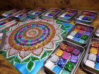 Image 6 of Magical Crafting Beltane Wicca Summer Solstice Metal Palette 12 1/4 Pans Watercolor Handmade Bout...