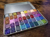 Image 5 of 20% off 1/6/24/33/45/50/55/75 Pan Set of Chunky Glitters Watercolor Paint Handmade Boutique Color...