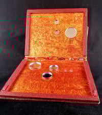 Image 6 of Japanese Red Flower Design Handmade and Hand Painted Paper with Rhinestones Holo Glitter and Gold...