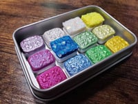 Image 8 of Magical Crafting Imbolc Wicca Spring Solstice Metal Palette 12 1/4 Pans Watercolor Paint Palette ...
