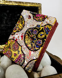 Image 2 of Scintillating Rhinestoned Makeup Shrine Dia de Los Muertos Skulls Calaveras Handmade Magnetic Mak...