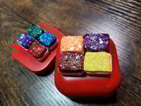 Image 1 of 8 Pans Giallo Palette Italian Horror Inspired Full, 1/2, 1/4 Sized Watercolor Glitter Paint Palet...