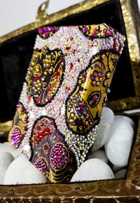 Image 3 of Scintillating Rhinestoned Makeup Shrine Dia de Los Muertos Skulls Calaveras Handmade Magnetic Mak...