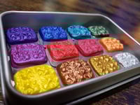 Image 3 of Boxed Set of 10 20 12 or 24 Pans Your Choice 108 Mica Colors Handmade to Order Watercolors; 3 Siz...