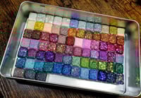 Image 1 of 20% off! Help me Reduce Plastic 75 Pan Set of Chunky Glitters Watercolor Colors Set of Chunky Gli...