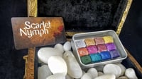 Image 9 of Chunky Glitters Watercolor Paint Palette Handmade Boutique Colors Set of 12 or 24 Glitter Mix and...