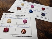Image 1 of Sample Cards 4 or 6 Colors Custom Batch Boutique Chunky Glitter Mixes Watercolor Paints