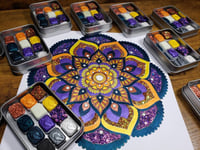 Image 10 of Magical Crafting Samhain Halloween Wicca New Year Metal Palette 12 1/4 Pans Handmade Boutique Wat...
