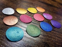 Image 4 of Boxed Set of 10 20 12 or 24 Pans Your Choice 108 Mica Colors Handmade to Order Watercolors; 3 Siz...