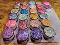 Image 2 of Magical Garden Watercolor Paints 26 Stunning Handmade Dazzling Diamond Mica Colors No Plastic Pan...