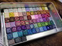 Image 2 of 20% off! Help me Reduce Plastic 75 Pan Set of Chunky Glitters Watercolor Colors Set of Chunky Gli...