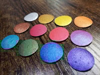 Image 5 of Boxed Set of 10 20 12 or 24 Pans Your Choice 108 Mica Colors Handmade to Order Watercolors; 3 Siz...