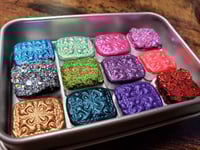Image 3 of Magical Crafting Mabon Wicca Autumnal Solstice Metal Palette 12 1/4 Pans Handmade Boutique Waterc...