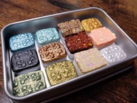 Image 3 of Magical Crafting Lammas Harvest Festival Metal Magnetic Palette 12 1/4 Pans  Handmade Boutique Wa...