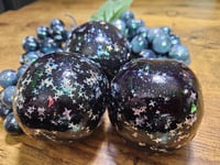 Image 9 of Calypso Holographic Stars Glaze Stars and Rainbow Holographic Mylar Flakes in a Glossy Top Coat
