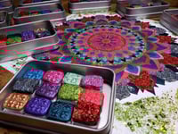Image 5 of Magical Crafting Mabon Wicca Autumnal Solstice Metal Palette 12 1/4 Pans Handmade Boutique Waterc...
