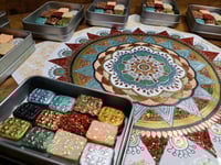 Image 4 of Magical Crafting Lammas Harvest Festival Metal Magnetic Palette 12 1/4 Pans  Handmade Boutique Wa...