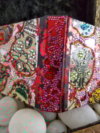 Image 5 of Scintillating Rhinestoned Dia de Los Muertos Skulls Calaveras Makeup Shrine Handmade Magnetic Mak...