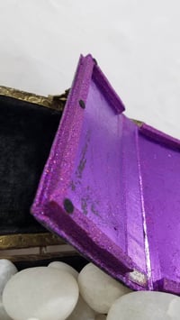 Image 4 of Stunning Rhinestoned Dia DeLos Muertos Self Care Shrine Handmade Magnetic Makeup Palette Double S...