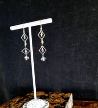 Image 1 of Ice Queen Aurora Borealis Coated Swarovski Sterling Silver Square Chain Crystal Dancing Qu-d32b368f