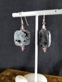 Image 1 of Labradorite and Pink Flame Coated Swarovski Sterling Silver Perfect Night Out Victorian Steampunk...