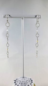 Image 2 of Dancing Queen Fabulous Aurora Borealis Coated Swarovski Crystal, Descending Sterling Silver Twist...