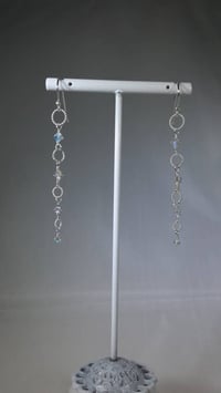 Image 3 of Dancing Queen Fabulous Aurora Borealis Coated Swarovski Crystal, Descending Sterling Silver Twist...