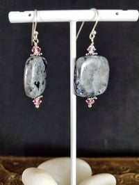Image 2 of Labradorite and Pink Flame Coated Swarovski Sterling Silver Perfect Night Out Victorian Steampunk...