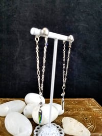 Image 5 of Silver Coated Rainbow Crystal Drops and Swarovski Crystals Dancing Queen Sterling Silver Chain an...