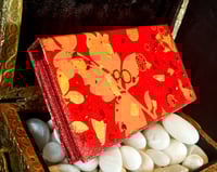 Image 4 of Red Gold Orange Abstract Shrine Magnetic Palette Rhinestoned Holographic Glitter Handmade Paper G...