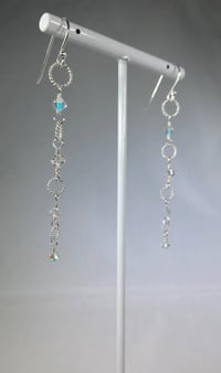Image 4 of Dancing Queen Fabulous Aurora Borealis Coated Swarovski Crystal, Descending Sterling Silver Twist...