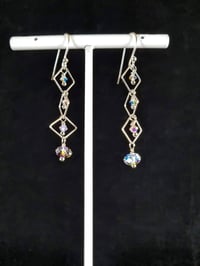 Image 3 of Ice Queen Aurora Borealis Coated Swarovski Sterling Silver Square Chain Crystal Dancing Qu-d32b368f