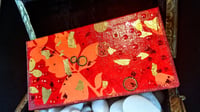 Image 5 of Red Gold Orange Abstract Shrine Magnetic Palette Rhinestoned Holographic Glitter Handmade Paper G...