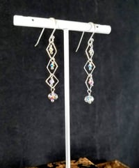 Image 5 of Ice Queen Aurora Borealis Coated Swarovski Sterling Silver Square Chain Crystal Dancing Qu-d32b368f
