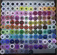 Image 2 of Giant Blue + Gold Book of Glitter Extravaganza-Your Choice of 160 Full or 320 Half Pan Mica Handc...