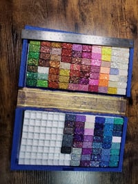 Image 9 of Giant Blue + Gold Book of Glitter Extravaganza-Your Choice of 160 Full or 320 Half Pan Mica Handc...