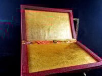 Image 5 of Dramatic Japanese Cranes Flags and Fabric Designs Red Gold and Black Flowers Holo Glitter Handmad...