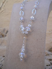 Image 1 of Bridal Renaissance Victorian Steampunk Tudor Wedding Necklace Earring Set Aurora Borealis Crystal...