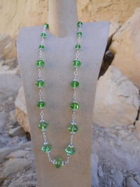 Image 1 of Inspired by the Tudors Elizabethan Steampunk Necklace and Earrings in Peridot...