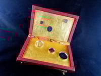 Image 6 of Dramatic Japanese Cranes Flags and Fabric Designs Red Gold and Black Flowers Holo Glitter Handmad...