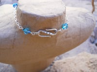 Image 5 of Inspired by the Tudors Desert Turquoise Blue Crystal Czech and Swarovski Bead Necklace and Ear...
