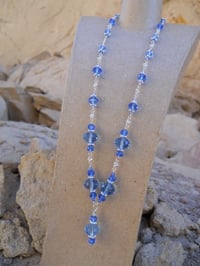 Image 1 of Inspired by the Tudors Desert Cerulean Topaz Sky Blue Crystal Czech and Swarovski Bead Renaissanc...