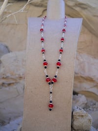 Image 1 of Inspired by the Tudors Ruby Red and Onyx Black Renaissance Fantasy Cosplay Anime Steampunk Bridal...