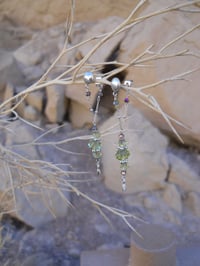 Image 3 of Goddess of Spring Dazzling Peridot Green Swarovski Sparkling Pendant Earrings and Necklace