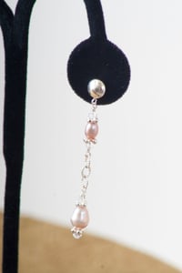 Image 3 of Pink Pearls Swarovski Crystal Sterling Silver Victorian Goth Steampunk Renaissance Box Clasp Neck...