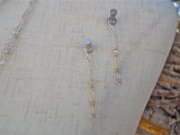 Image 2 of Elven Stars Celestially Inspired Sterling Silver Opera Length Extra Long Sterling Wire Wrapped Pe...